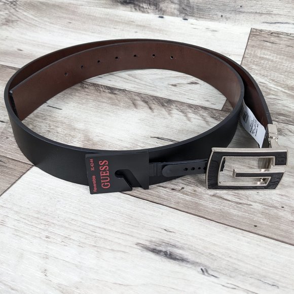 Guess* Men's Reversible Brown/Black Smooth Handcrafted Belt~ Size XL (42-44) - Picture 2 of 10